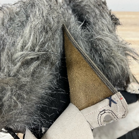 Sorel Women’s Cate The Great Brown Gray Leather Faux Fur Winter Boots Size 6 - Picture 4 of 16